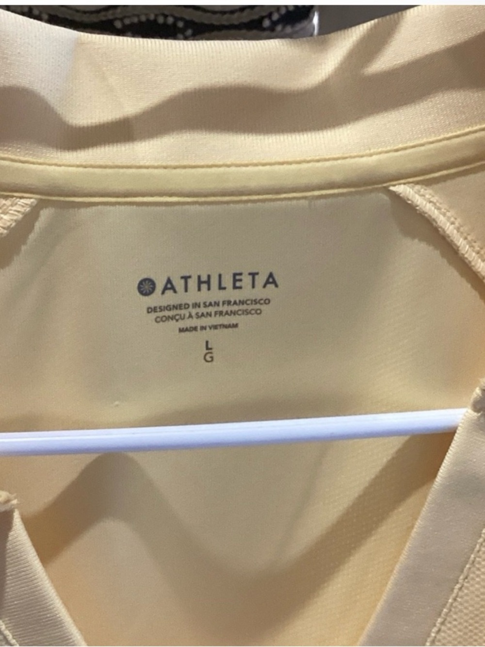 Athleta Sleeveless Pique Collared Tank Top in Pale Yellow Tennis Golf SZ Large - Picture 4 of 6